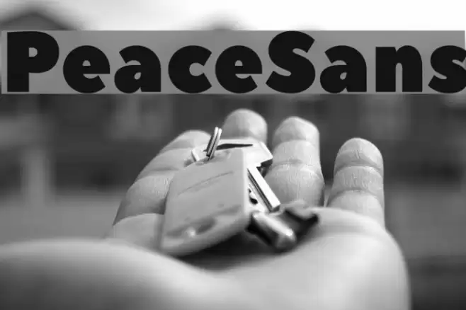 PeaceSans Font examples