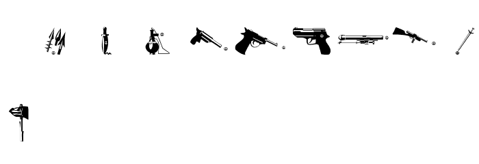 PeaceWeapons Font OTHER CHARS