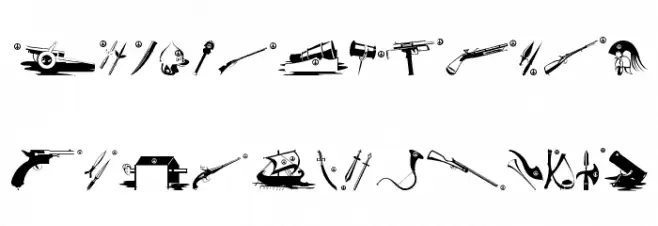 PeaceWeapons Caratteri MINUSCOLO