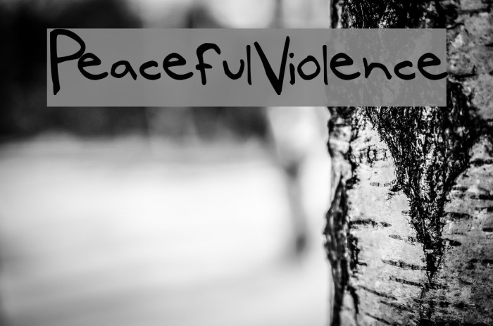 PeacefulViolence Font examples