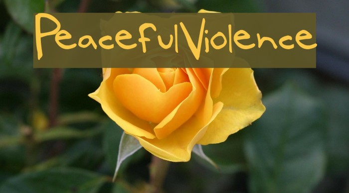 PeacefulViolence Font examples