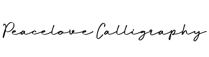 Peacelove Calligraphy  免费字体下载