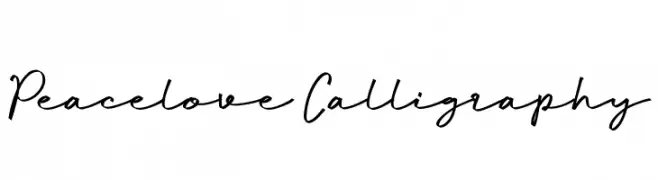 Peacelove Calligraphy  Скачать бесплатные шрифты