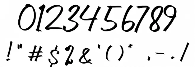 Peacelove Calligraphy Font OTHER CHARS