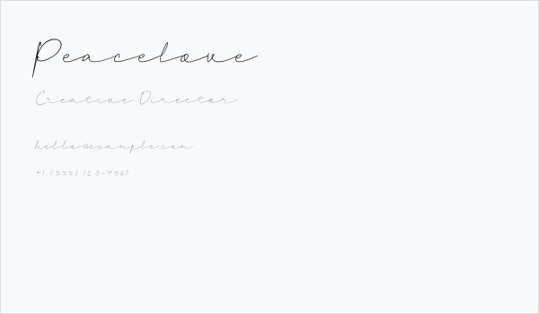 Peacelove Business Card