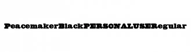 Peacemaker Black PERSONAL USE Regular  Descarca Fonturi Gratis