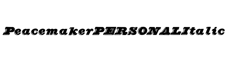 Peacemaker PERSONAL Italic  Descarca Fonturi Gratis