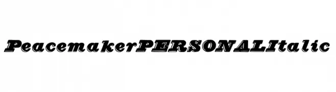 Peacemaker PERSONAL Italic  Descarca Fonturi Gratis