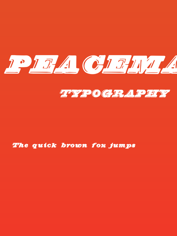 Peacemaker PERSONAL Italic Poster