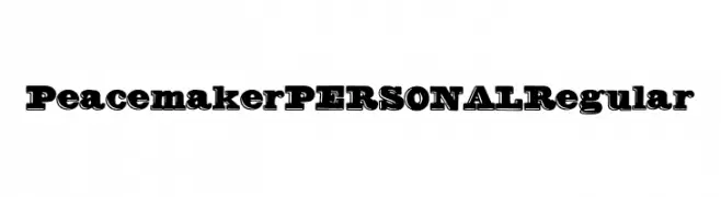 Peacemaker PERSONAL Regular  Descarca Fonturi Gratis