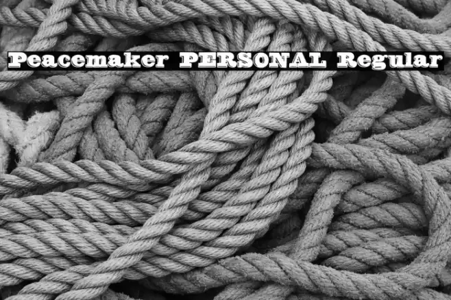 Peacemaker PERSONAL Regular Font examples