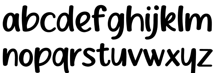 Peach Cake Font LOWERCASE