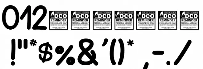 Peach Comix_PersonalUseOnly Font OTHER CHARS