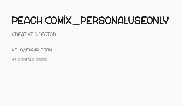 Peach Comix_PersonalUseOnly Business Card