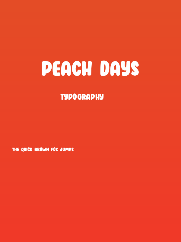 Peach Days Poster