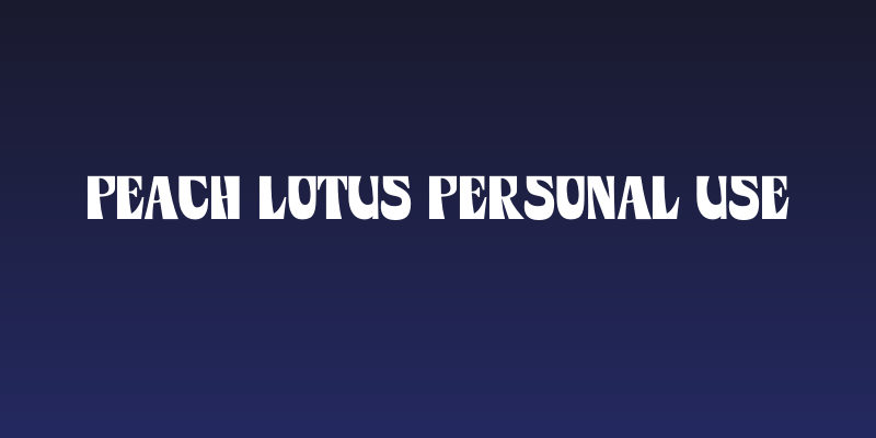 Peach Lotus Personal Use Social Header