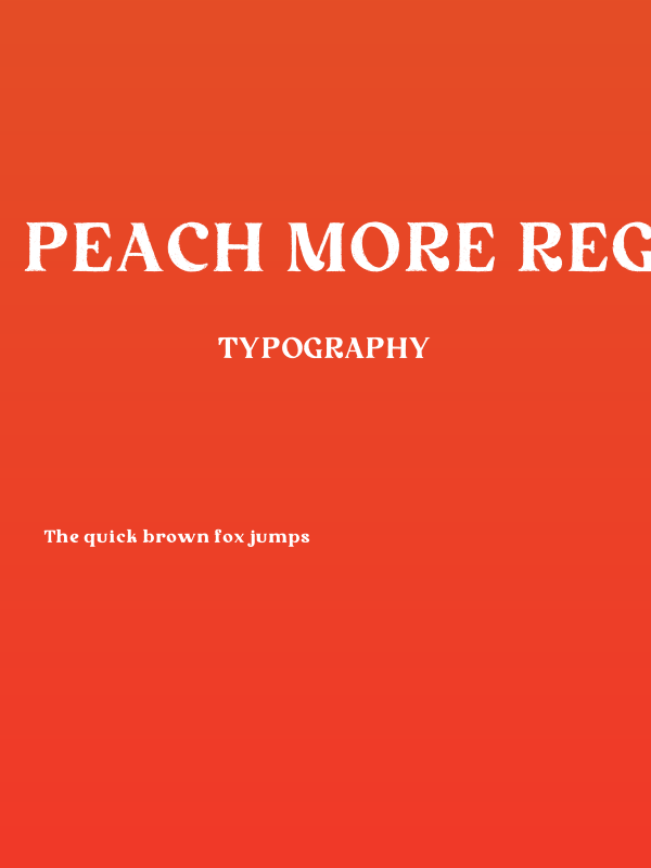 Peach More Regular Poster