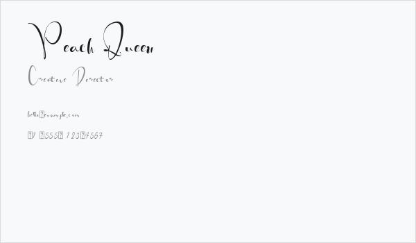 Peach Queen Business Card