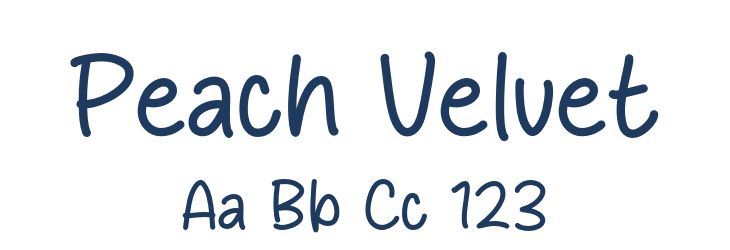 Peach Velvet Font Preview