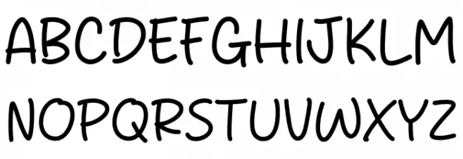 Peach Velvet फ़ॉन्ट अपरकेस