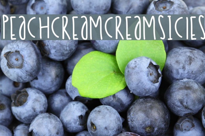 PeachCreamCreamsicles Font examples