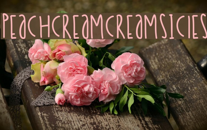 PeachCreamCreamsicles Font examples