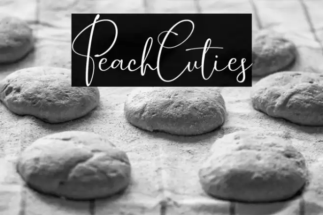 PeachCuties Font examples