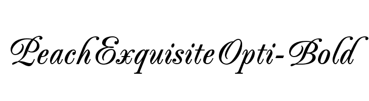 PeachExquisiteOpti-Bold  Frei Schriftart Herunterladen