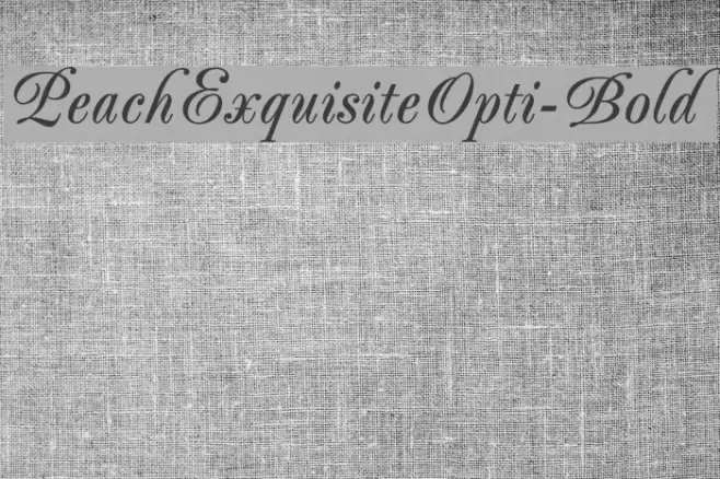 PeachExquisiteOpti-Bold Font examples