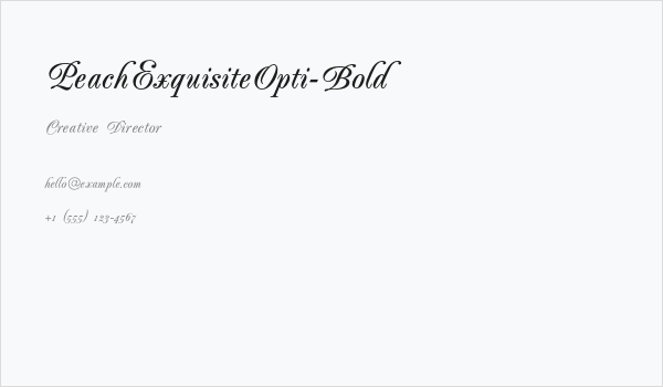 PeachExquisiteOpti-Bold Business Card