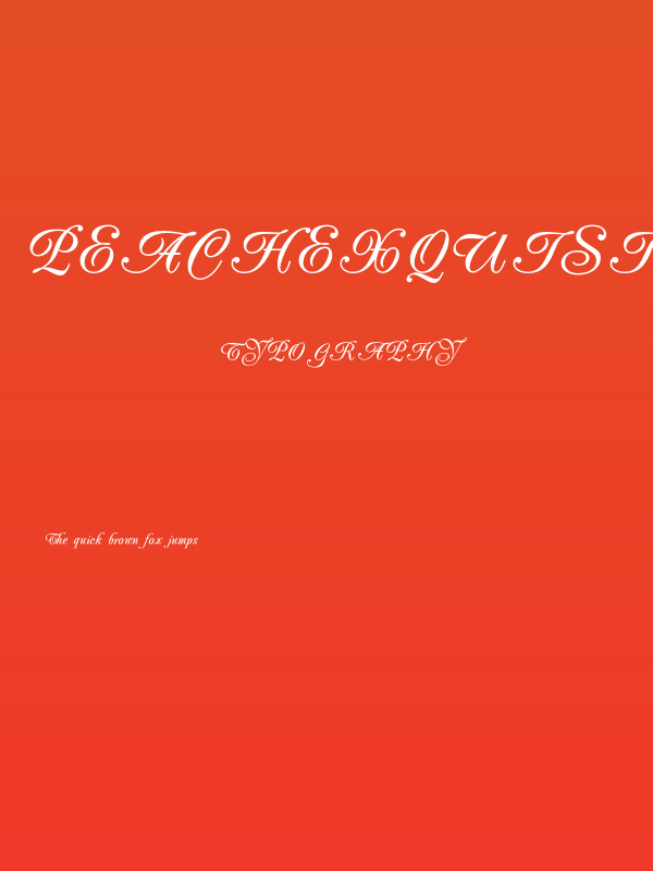 PeachExquisiteOpti-Bold Poster