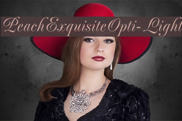 PeachExquisiteOpti-Light Font examples