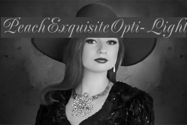 PeachExquisiteOpti-Light Font examples