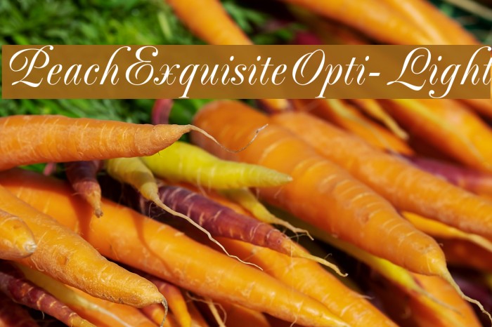 PeachExquisiteOpti-Light Font examples