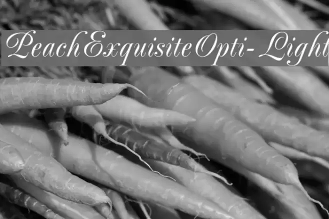 PeachExquisiteOpti-Light Font examples