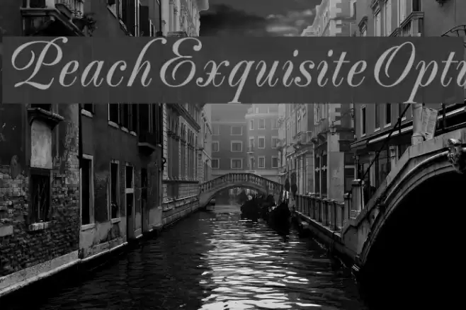 PeachExquisiteOpti Font examples