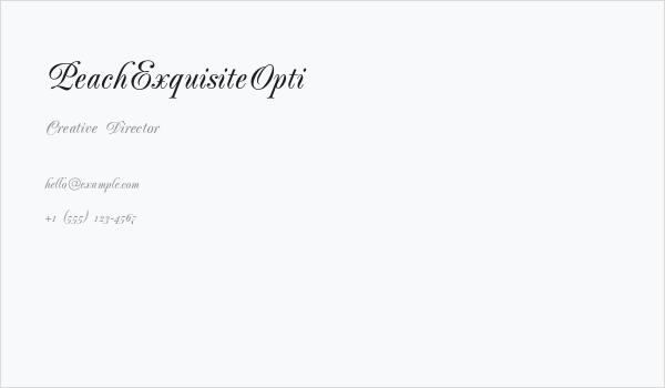 PeachExquisiteOpti Business Card