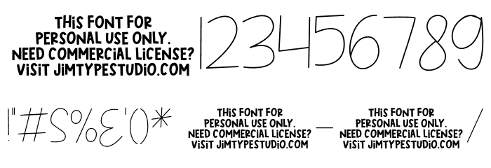 PeachFarm_PERSONALUSEONLY Font OTHER CHARS