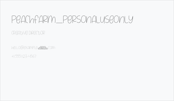 PeachFarm_PERSONALUSEONLY Business Card