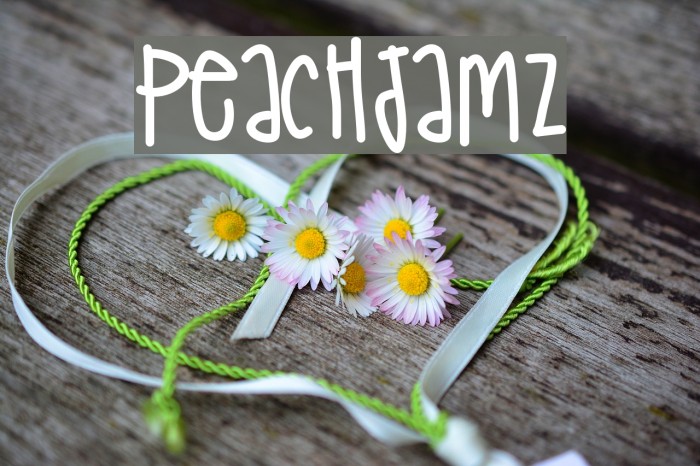 PeachJamz Font examples