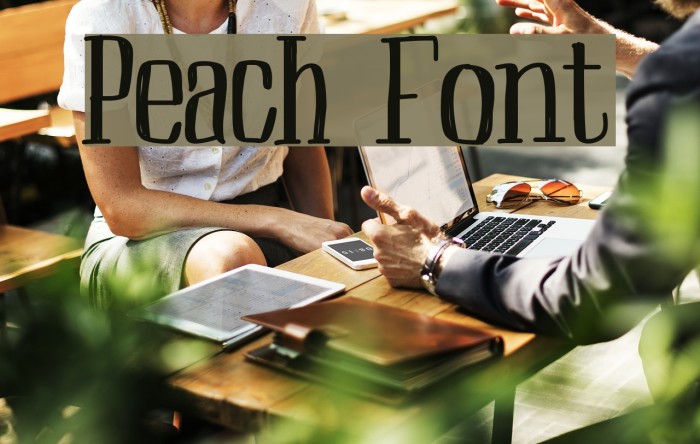Peach Font examples