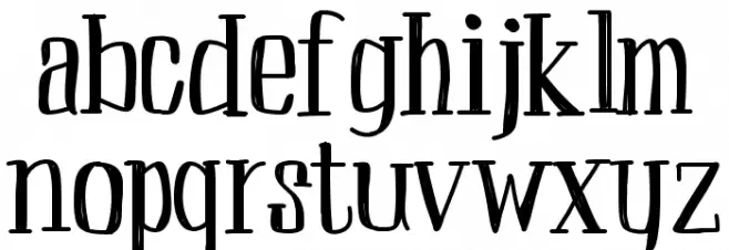 Peach फ़ॉन्ट लोअरकेस