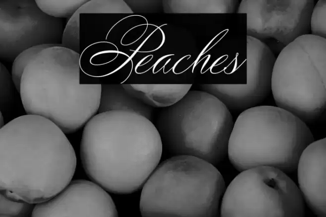 Peaches Font examples