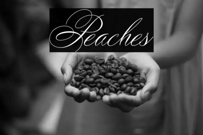 Peaches Font examples