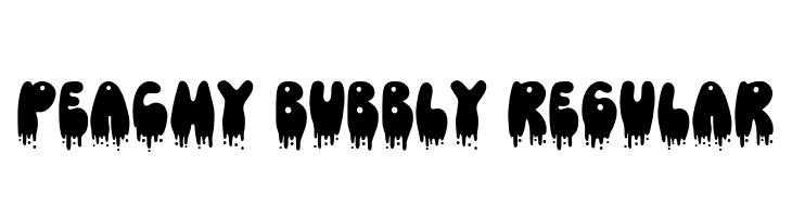 Peachy Bubbly Regular  नि: शुल्क फ़ॉन्ट्स डाउनलोड