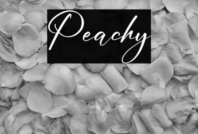Peachy Schriftart examples