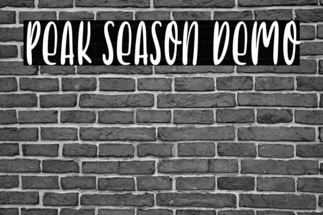 Peak Season Demo Font examples