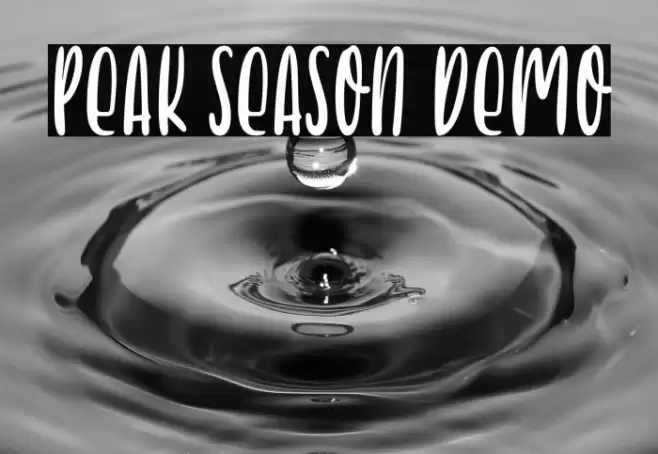 Peak Season Demo Font examples