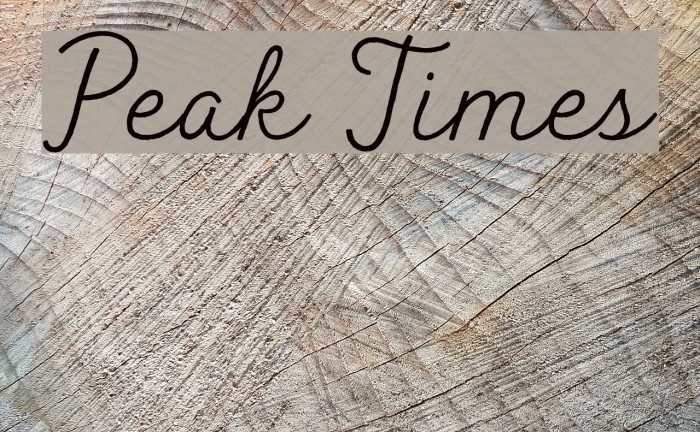 Peak Times Font examples