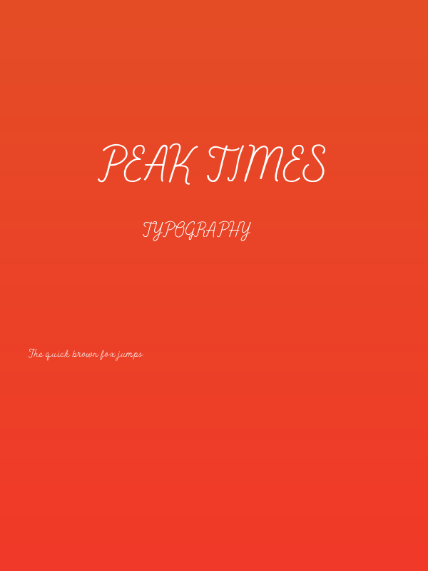Peak Times Poster